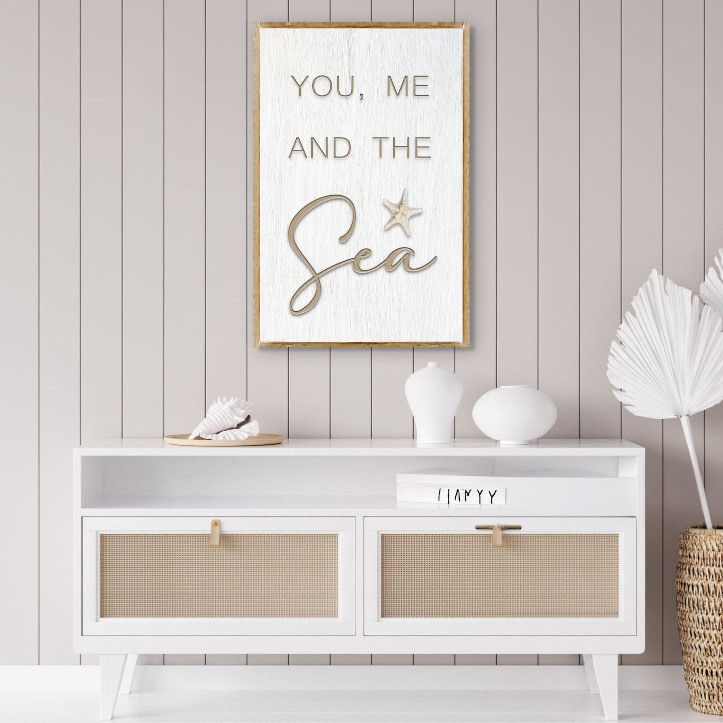 You Me and the Sea Nautical Canvas Wall Art