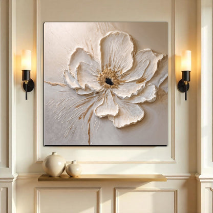 Square Floral Canvas Wall Art