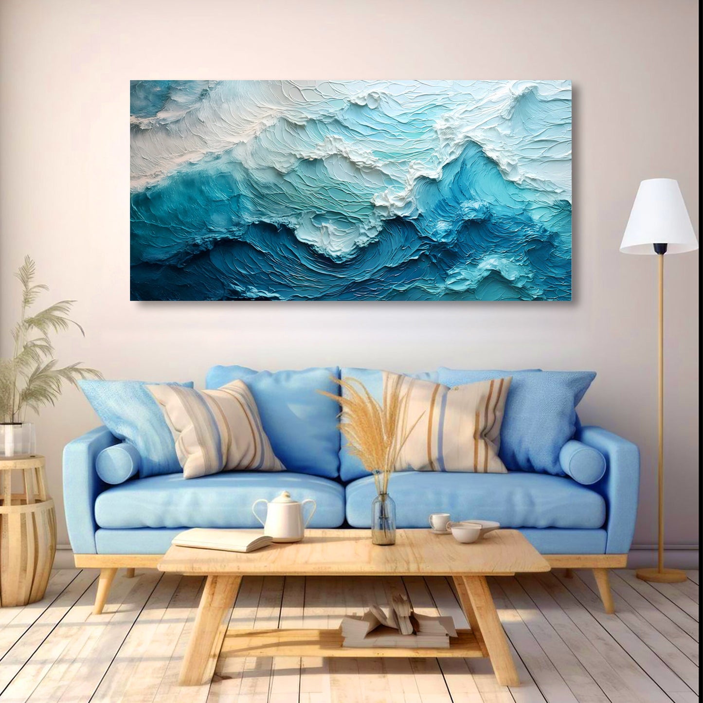 Blue Ocean Coastal Canvas Wall Art