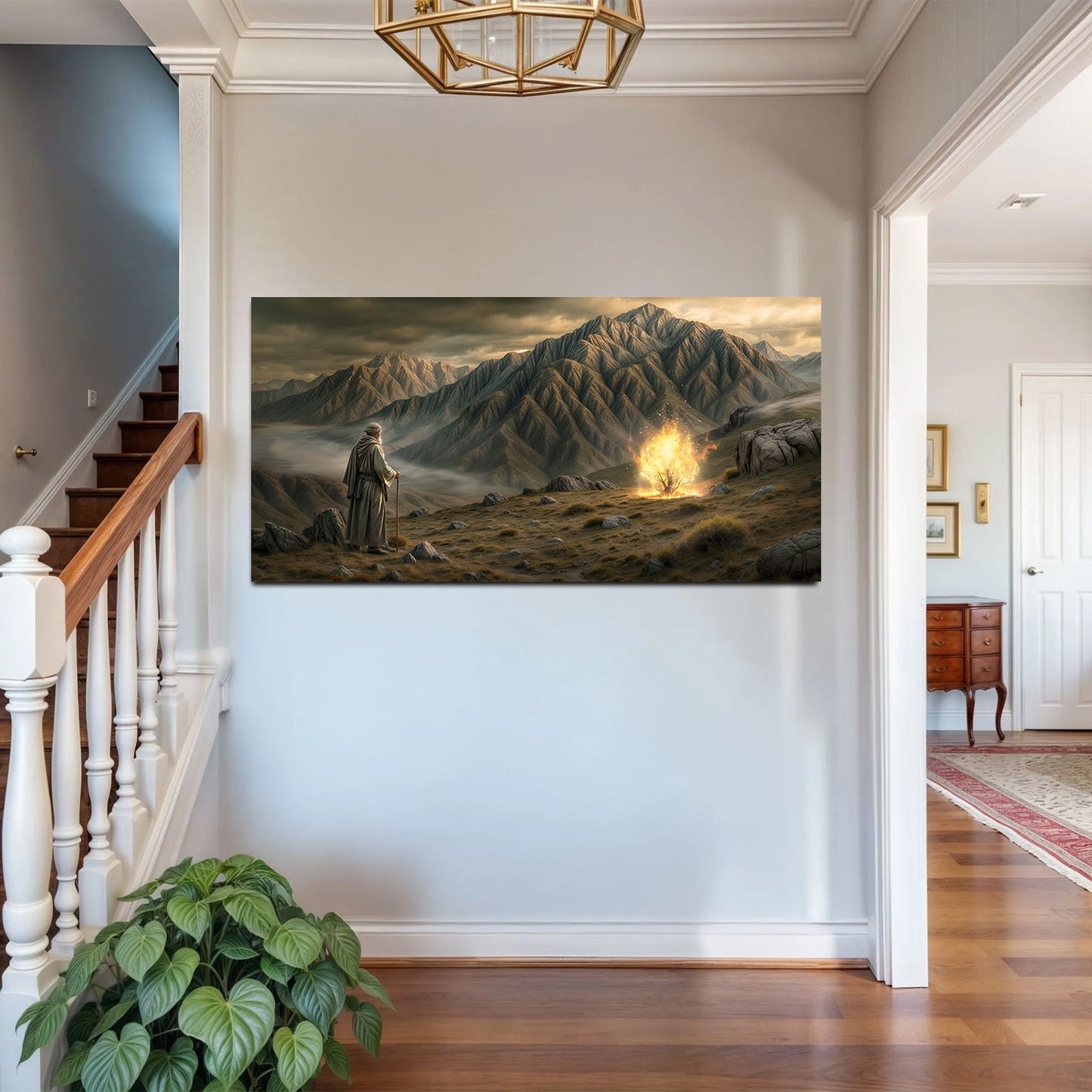 Burning Bush Faith Canvas Wall Art IV