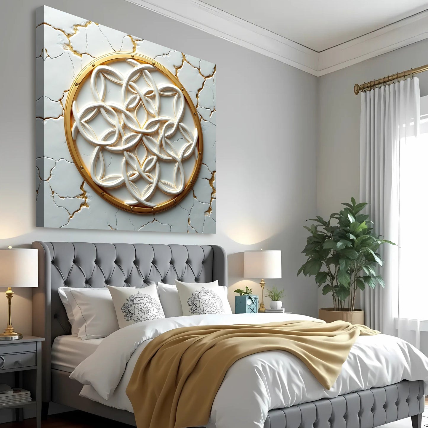 Flower of Life 3D Canvas Wall Art - Style B