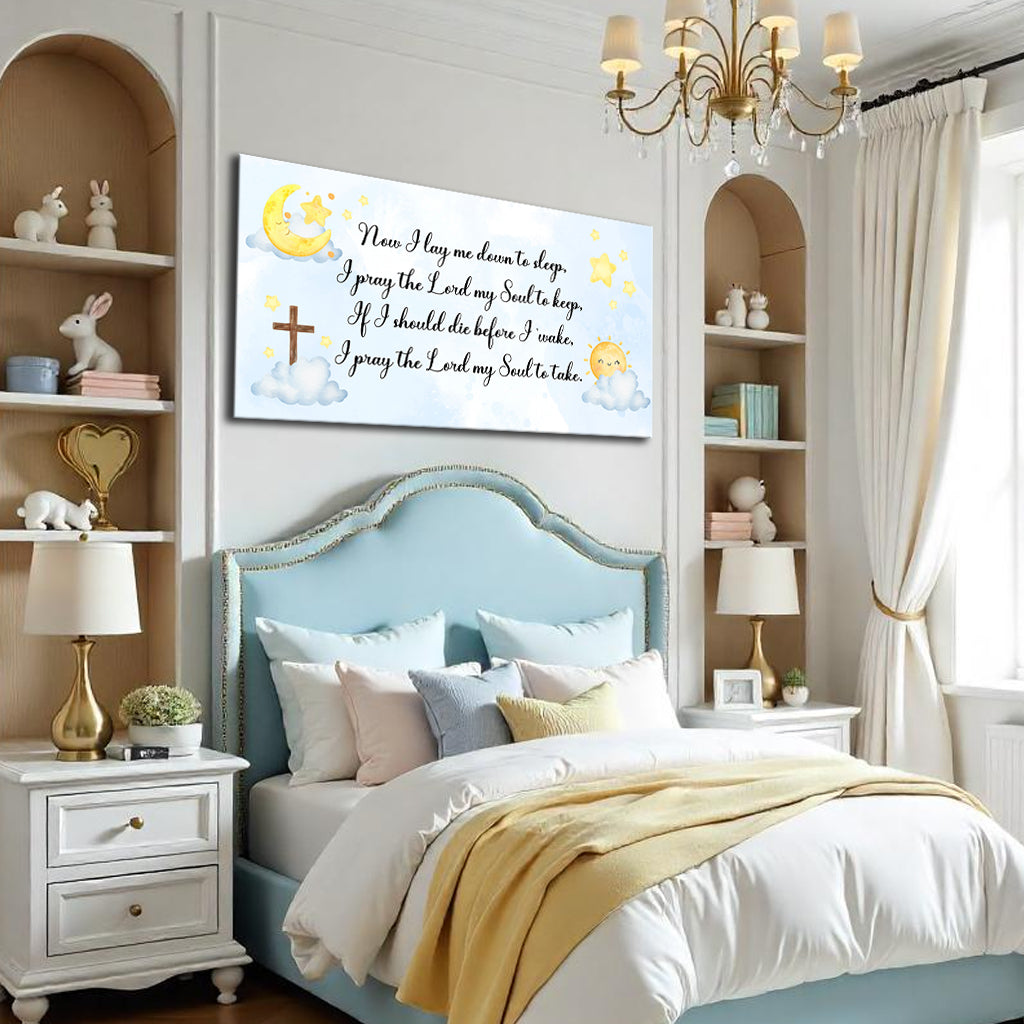 I Lay Me Down To Sleep Prayer Canvas Sign