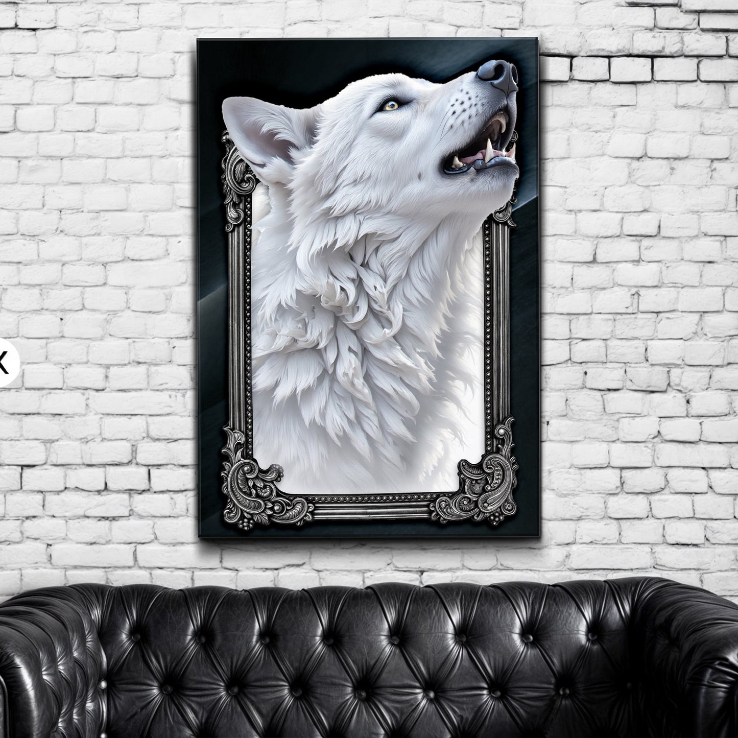3D Wolf Wall Art Print