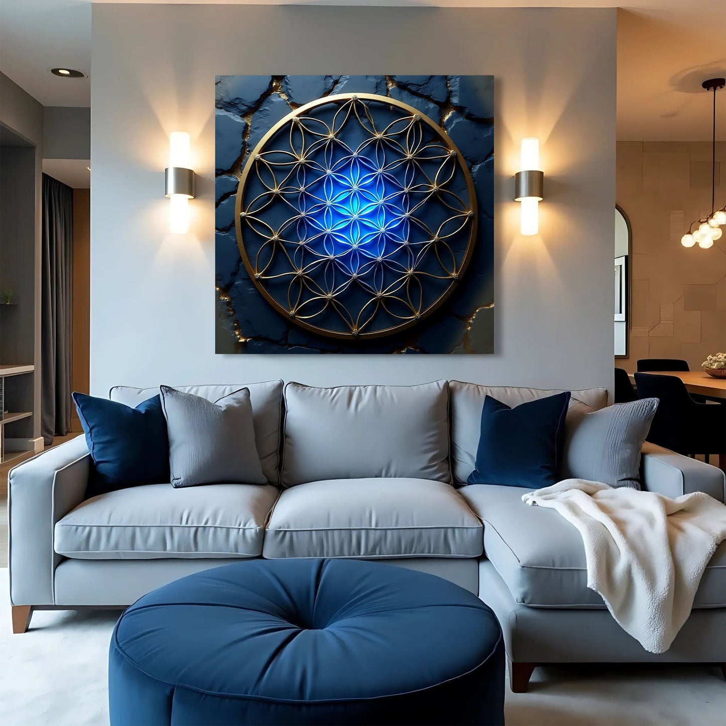 Flower of Life Canvas Wall Art - Style B