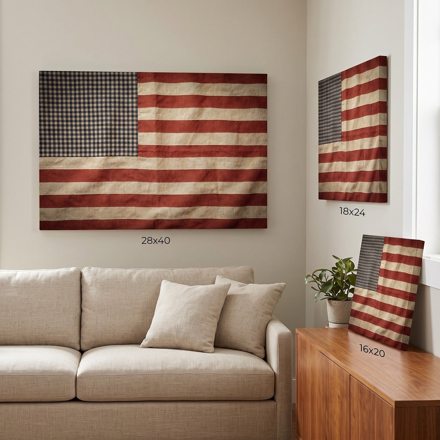 American Flag Canvas Wall Art
