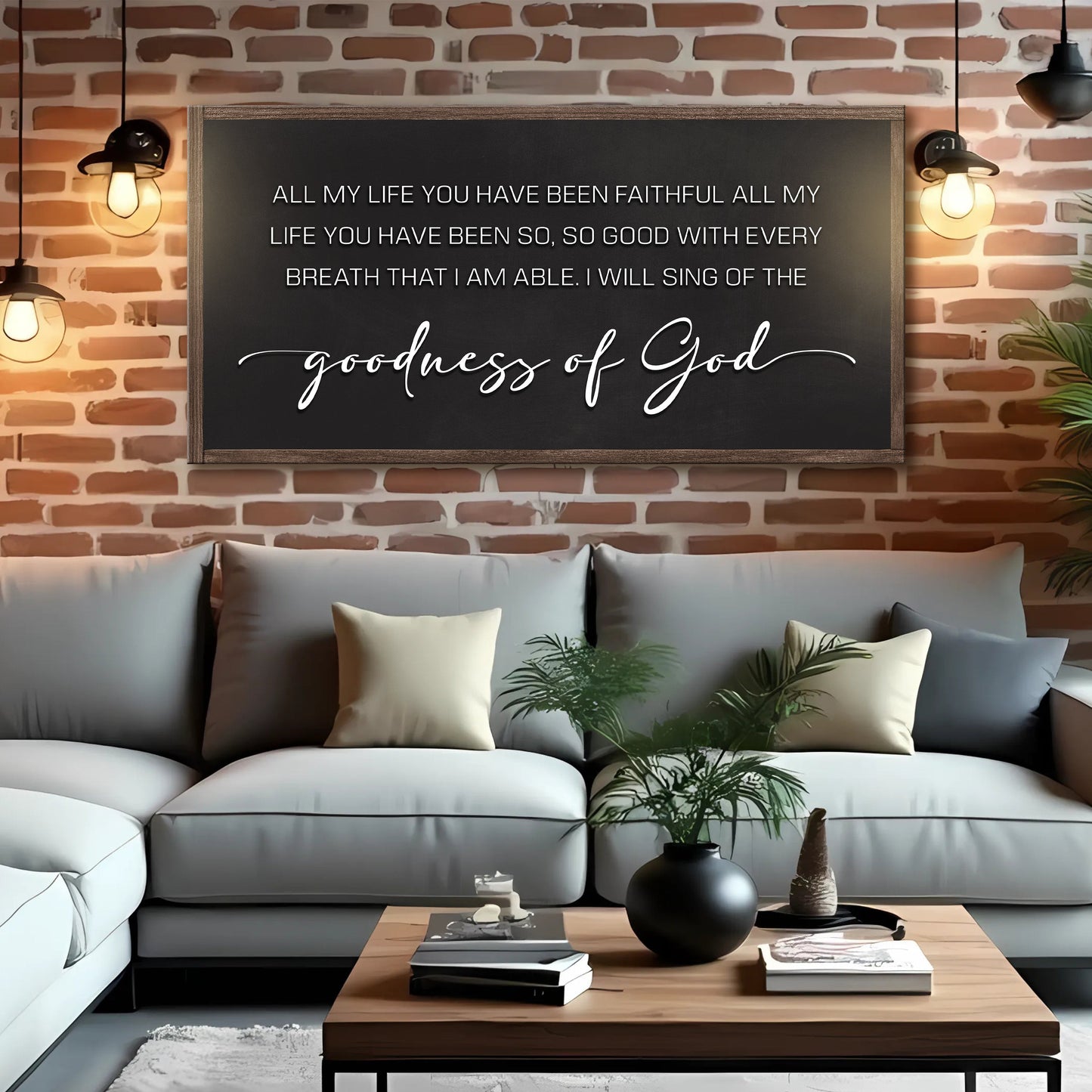 Goodness of God Canvas Wall Art - Faith Inspirational Sign