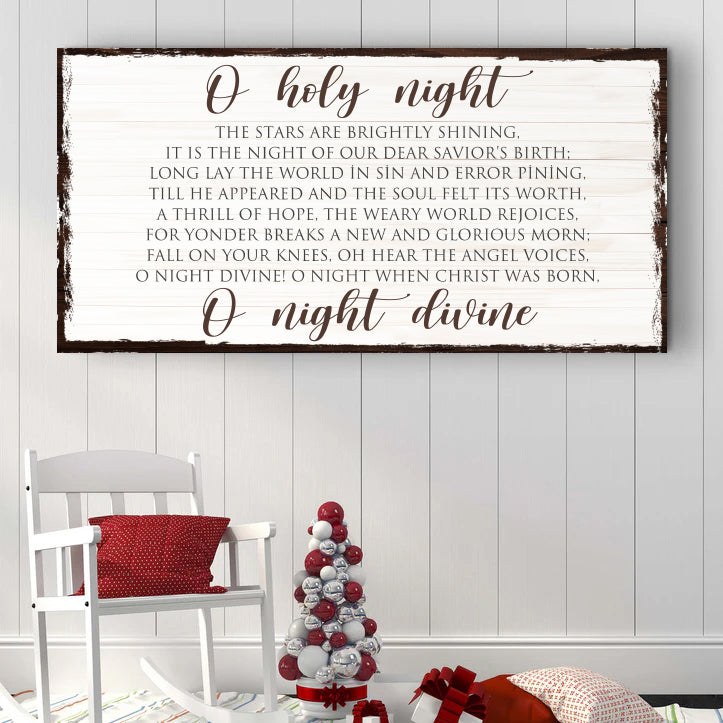 O Holy Night Christmas Faith Canvas Wall Art