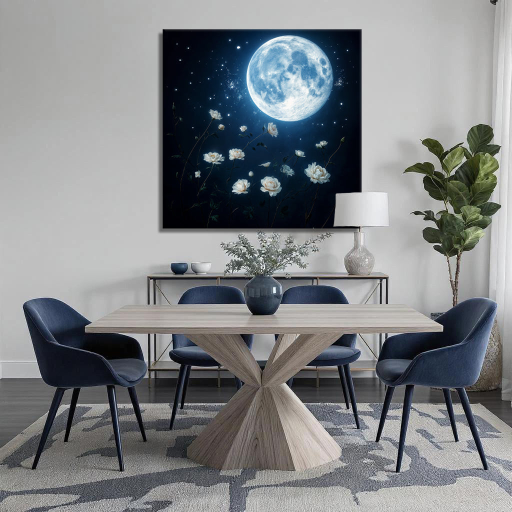 Lunar Moon Canvas Wall Art