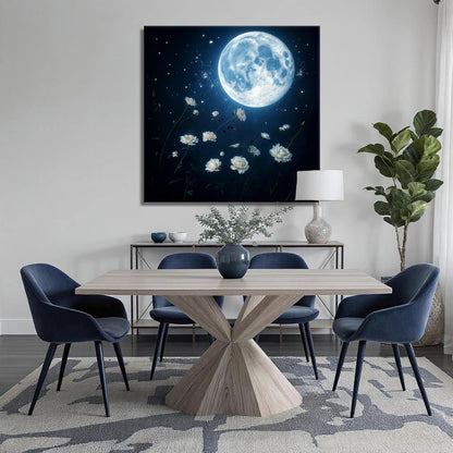Lunar Moon Canvas Wall Art