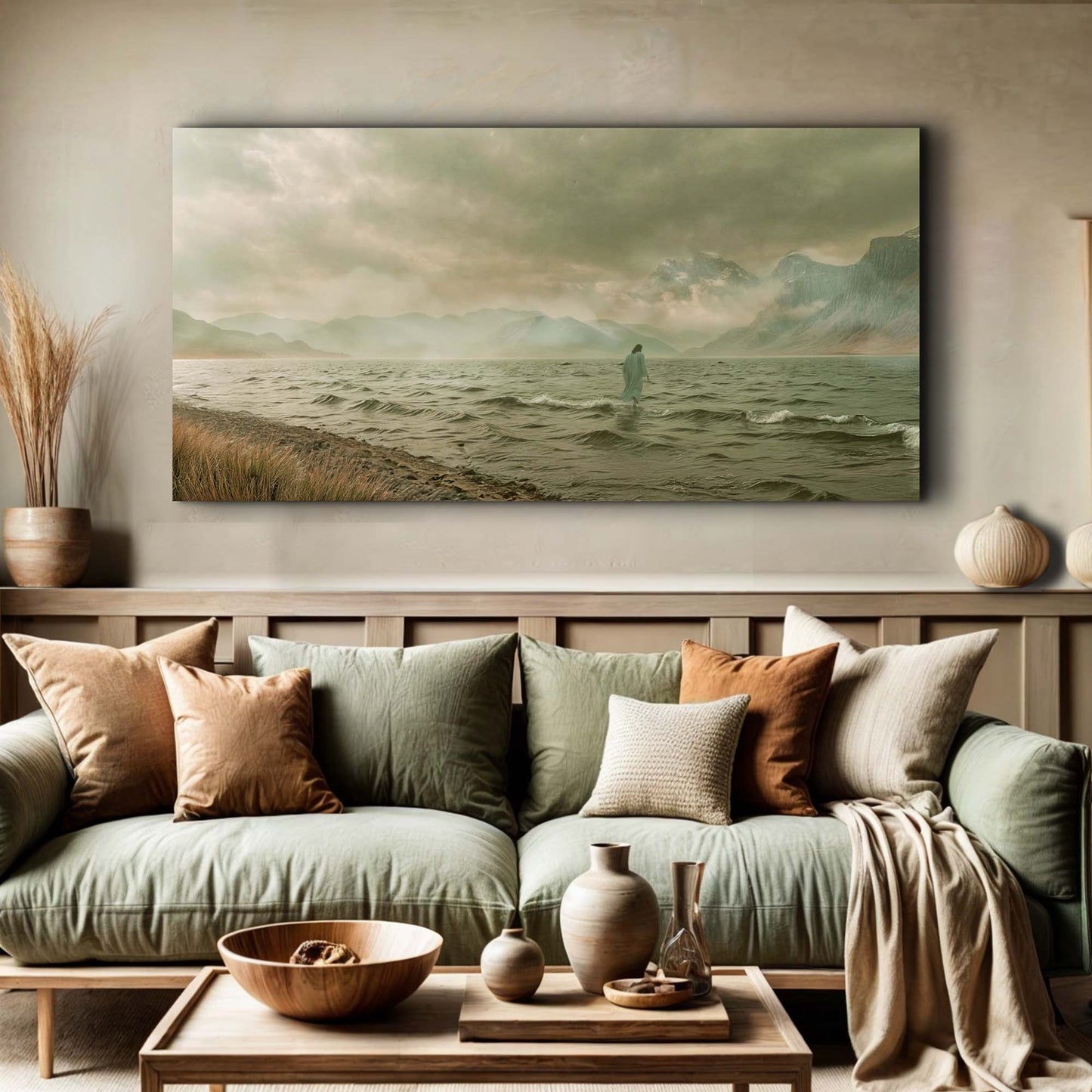 Walking on Water Faith Canvas Wall Art