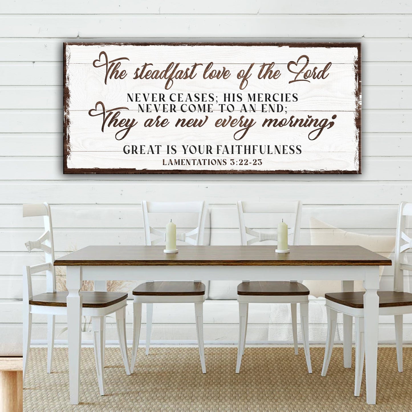 Steadfast Love of the Lord Lamentations 3 Faith Canvas IV
