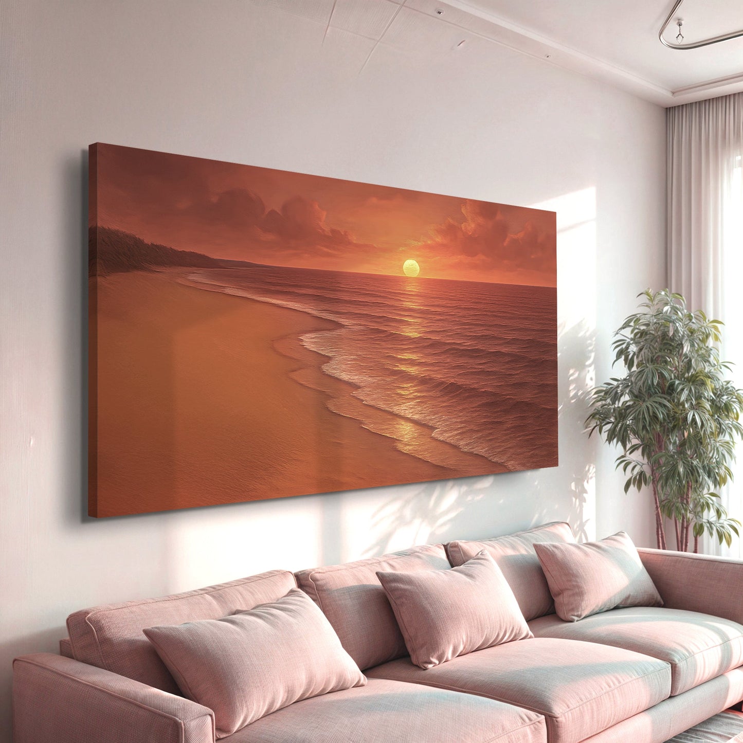 Beach Shoreline Coastal Canvas Wall Art