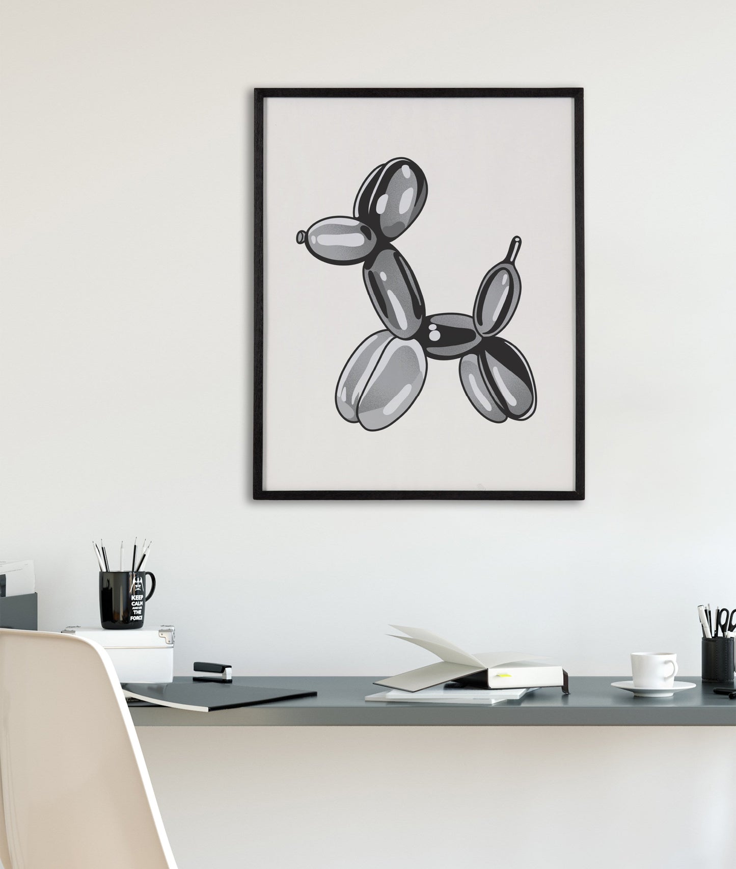 Balloon Dog Framed Wall Art Print