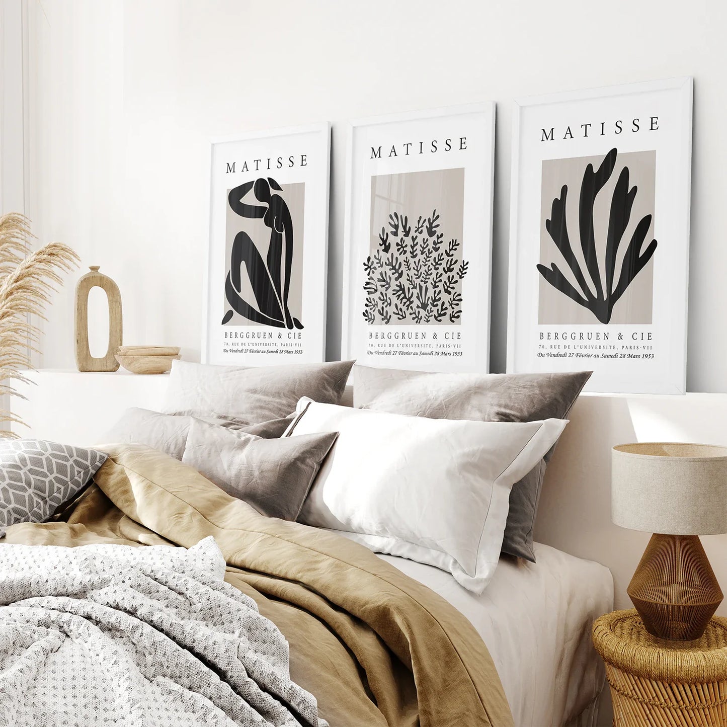 Abstract Cut-Out Wall Art Set of 3, Neutral Gallery Prints