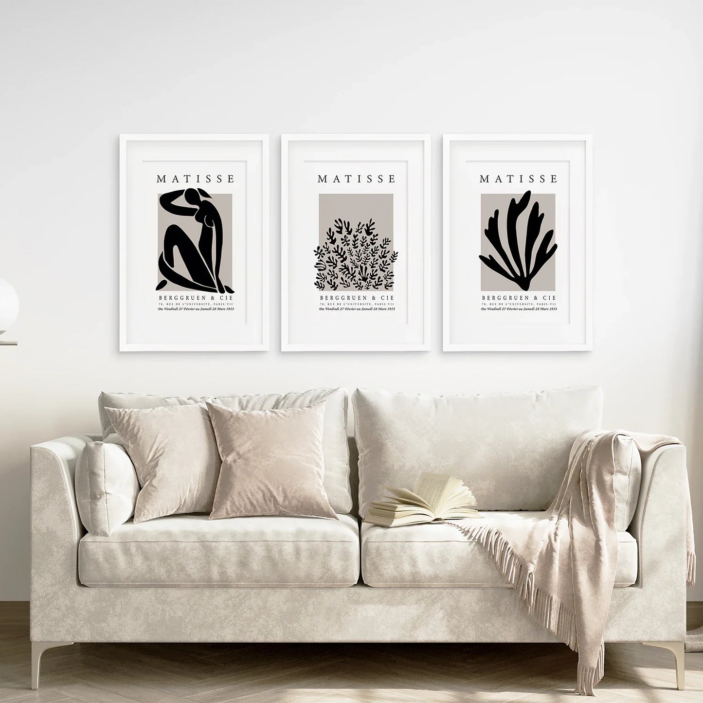 Abstract Cut-Out Wall Art Set of 3, Neutral Gallery Prints