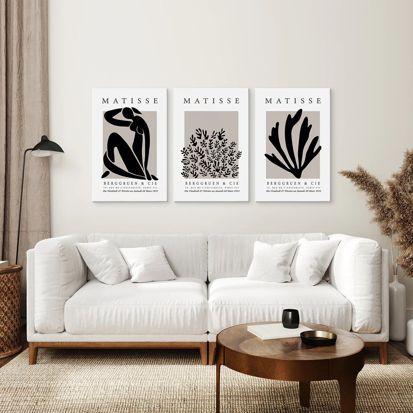 Abstract Cut-Out Wall Art Set of 3, Neutral Gallery Prints