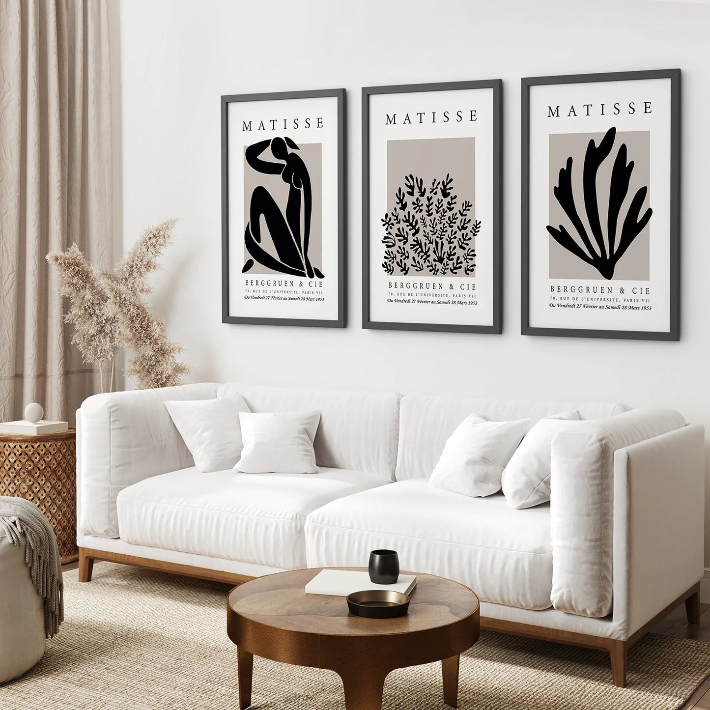 Abstract Cut-Out Wall Art Set of 3, Neutral Gallery Prints