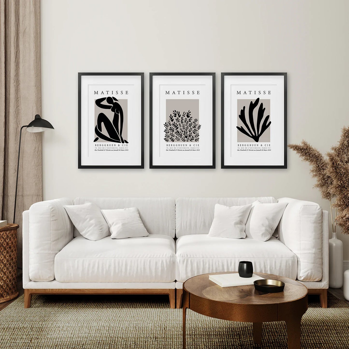 Abstract Cut-Out Wall Art Set of 3, Neutral Gallery Prints