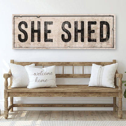 She Shed Canvas Sign V