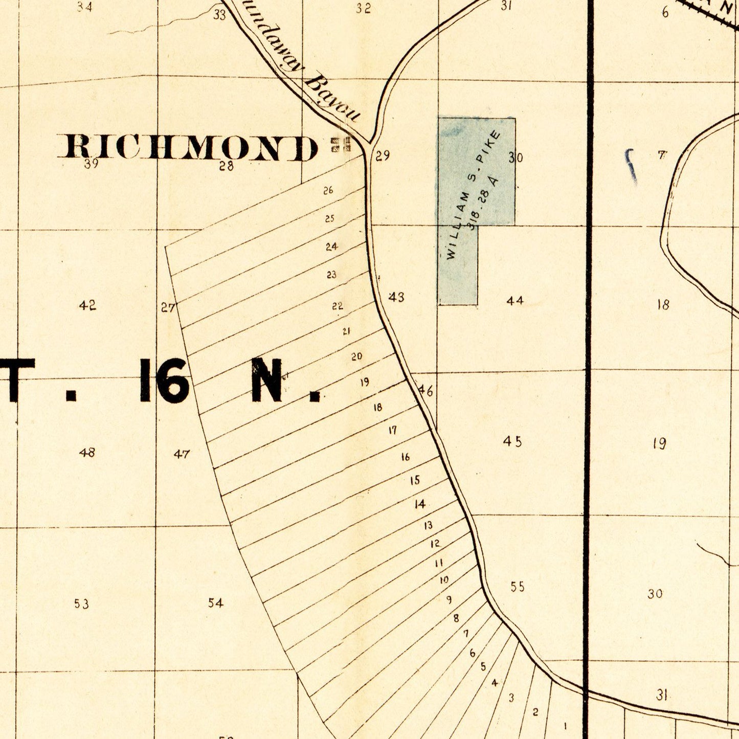 Vintage Map of Madison Parish, Louisiana, 1860