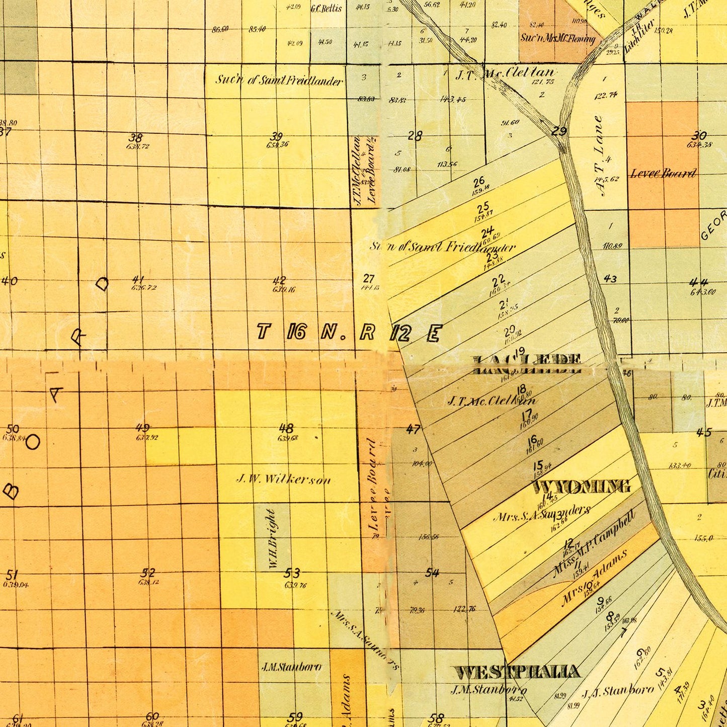 Vintage Map of Madison Parish, Louisiana, 1891