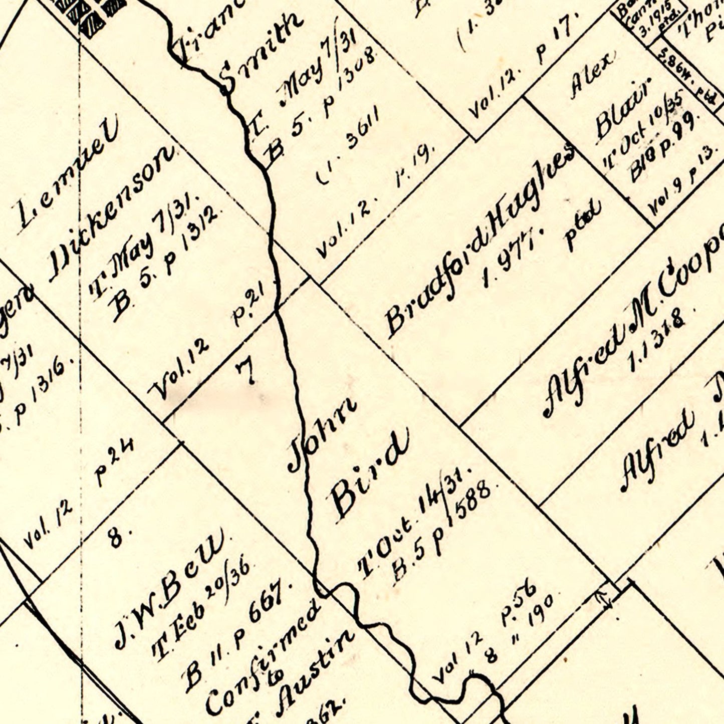 Vintage Map of Burleson County, Texas, 1879