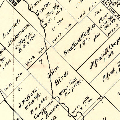 Vintage Map of Burleson County, Texas, 1879