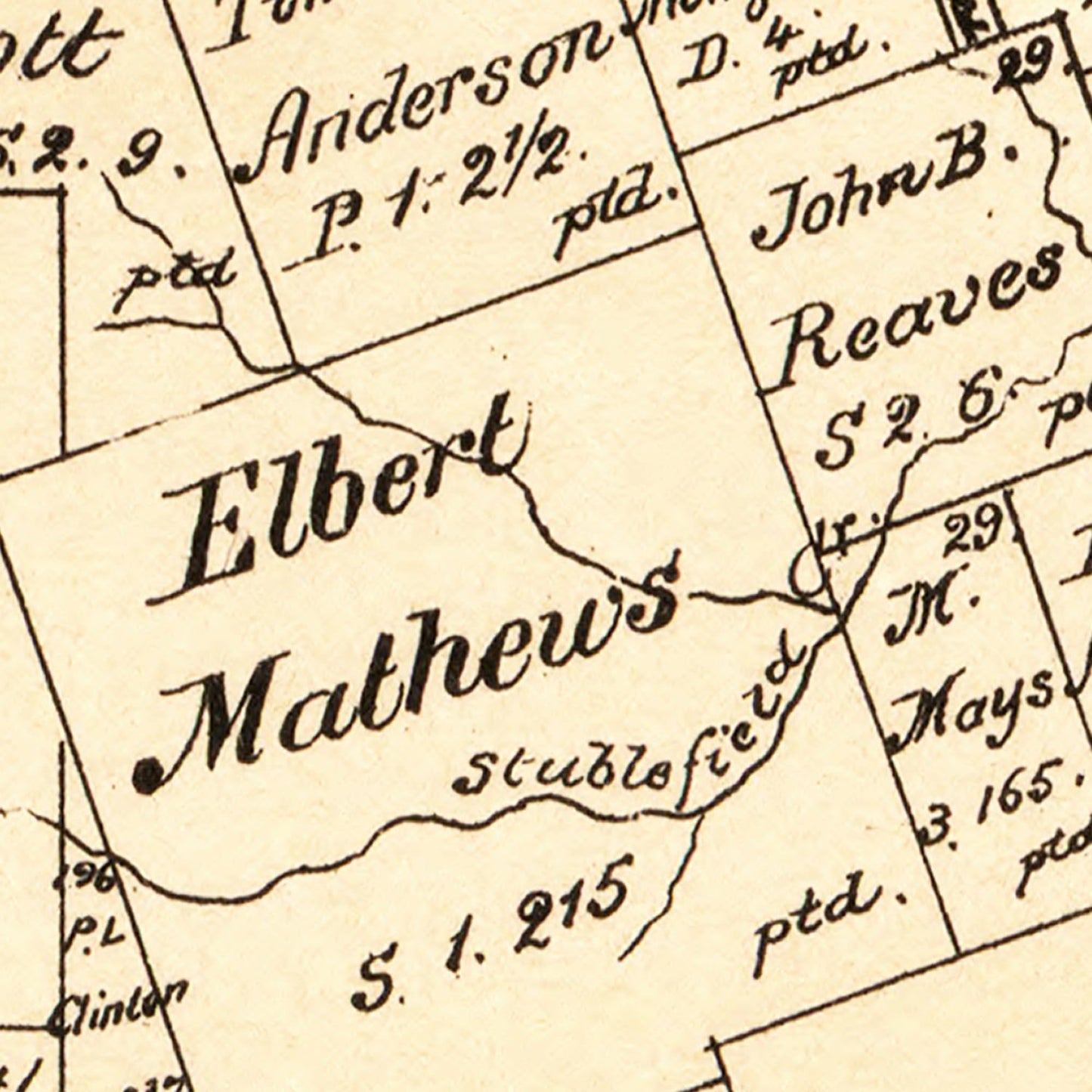 Vintage Map of Camp County, Texas, 1879 | Wall Art
