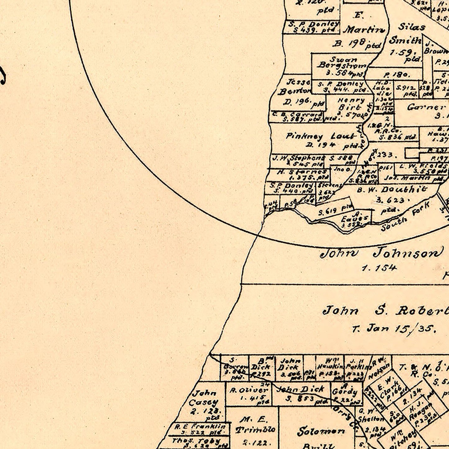 Vintage Map of Chambers County, Texas, 1879