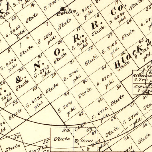Vintage Map of Dimmit County, Texas, 1879