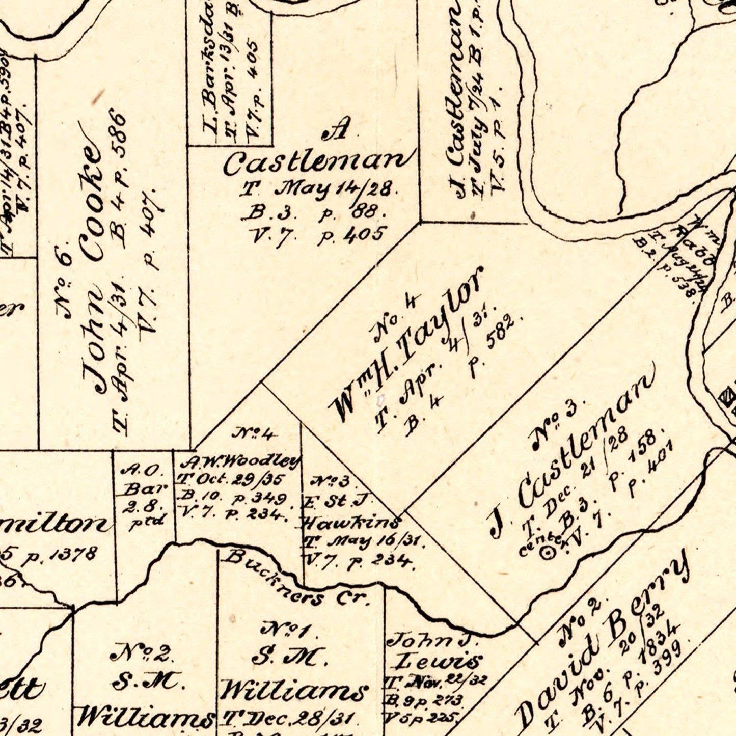 Vintage Map of Fayette County, Texas, 1879