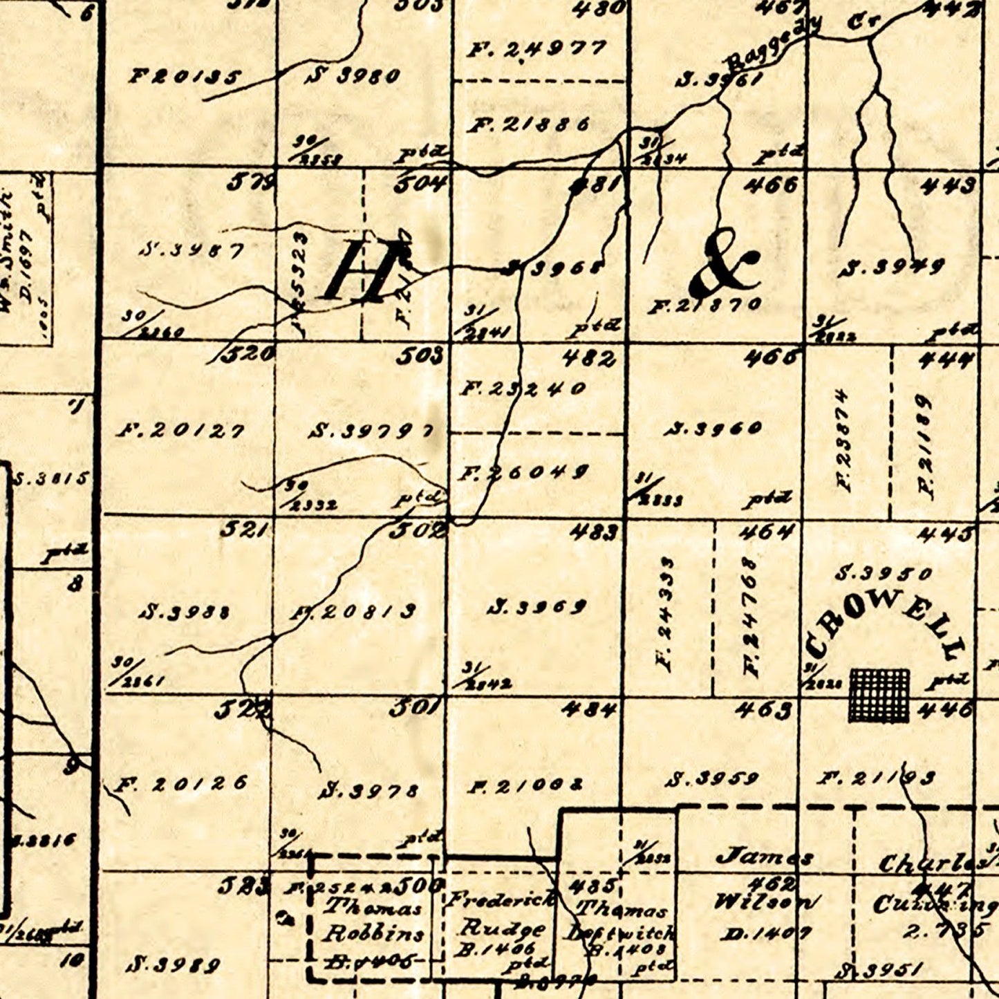 Vintage Map of Foard County, Texas, 1891