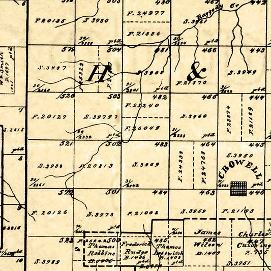 Vintage Map of Foard County, Texas, 1891