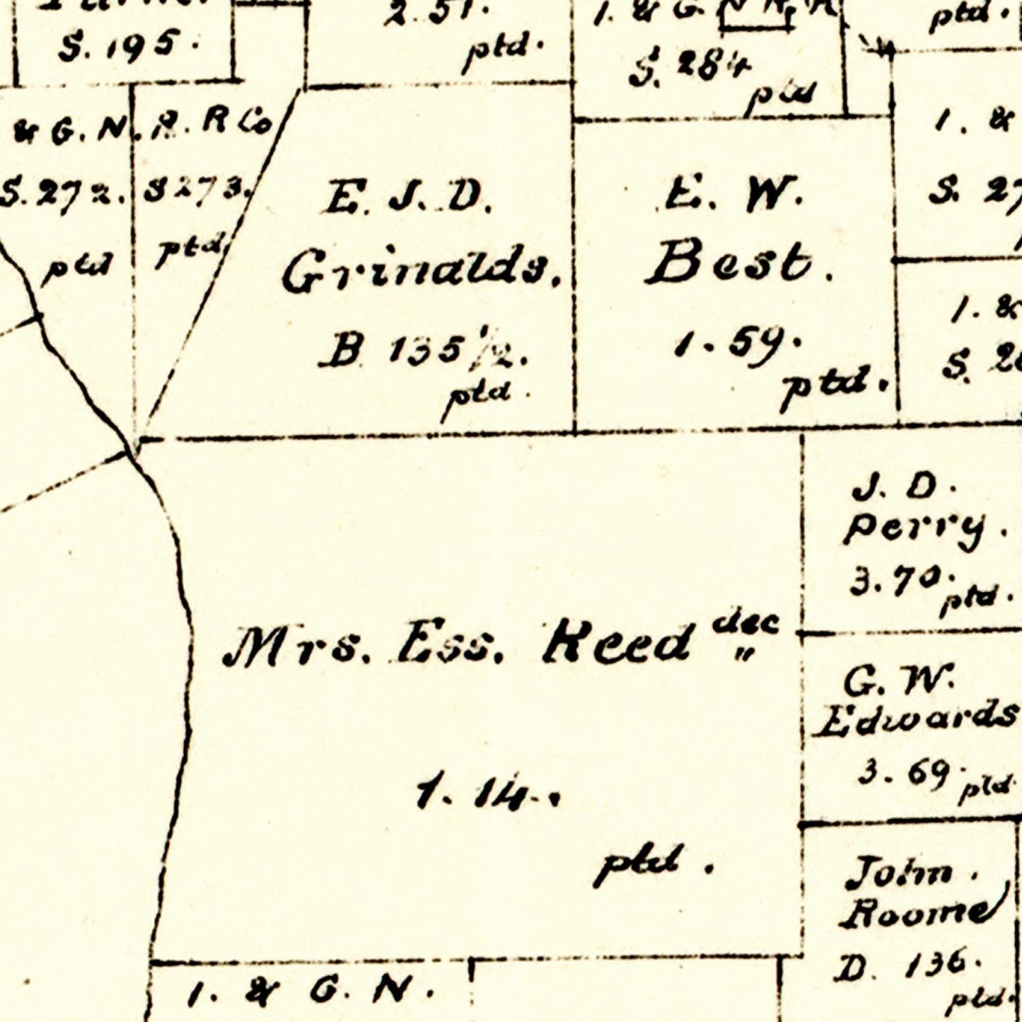 Vintage Map of Refugio County, Texas, 1879