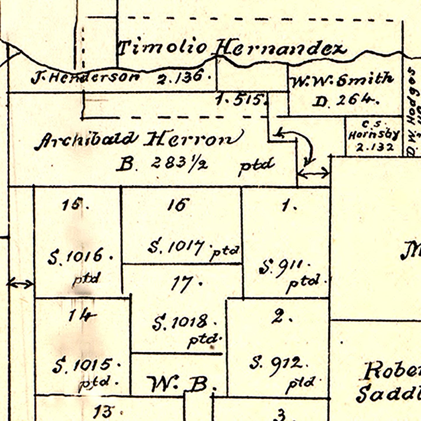 Vintage Map of San Patricio County, Texas, 1879