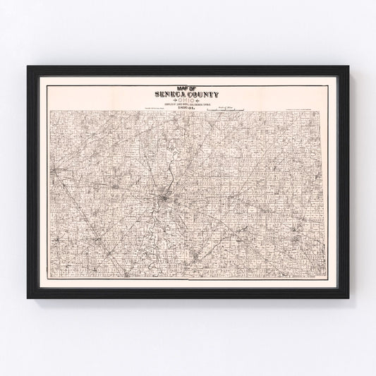 Vintage map of Seneca County, Ohio, 1891