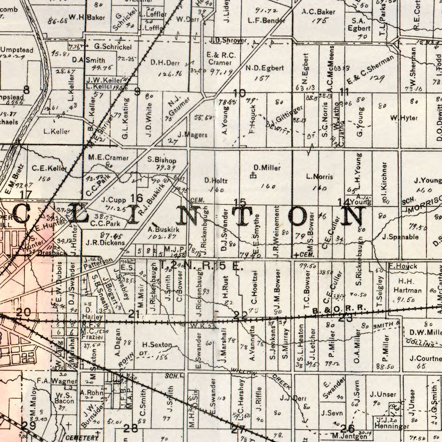 Vintage Map of Seneca County, Ohio, 1896