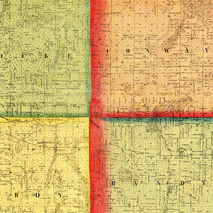 Vintage Map of Ingham County, Michigan, 1859