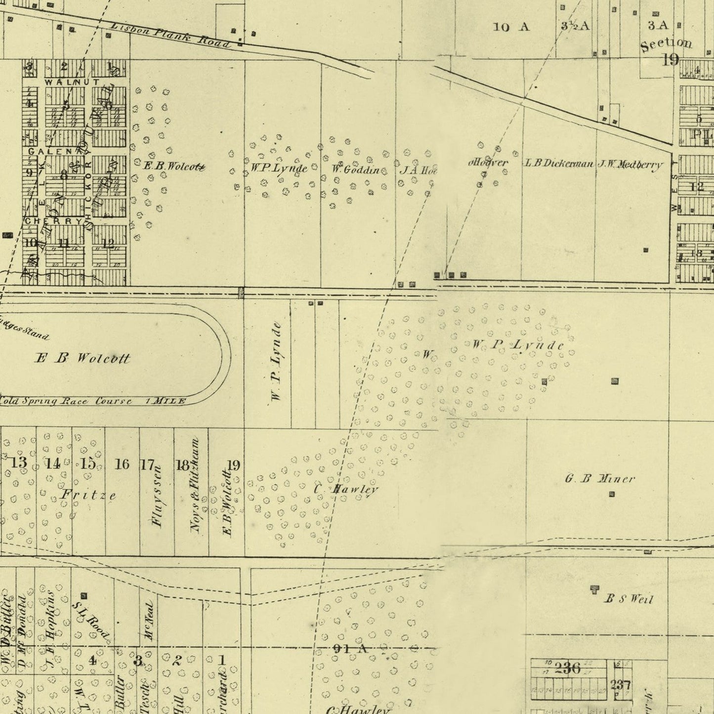 Vintage Map of Milwaukee County, Wisconsin, 1858 II