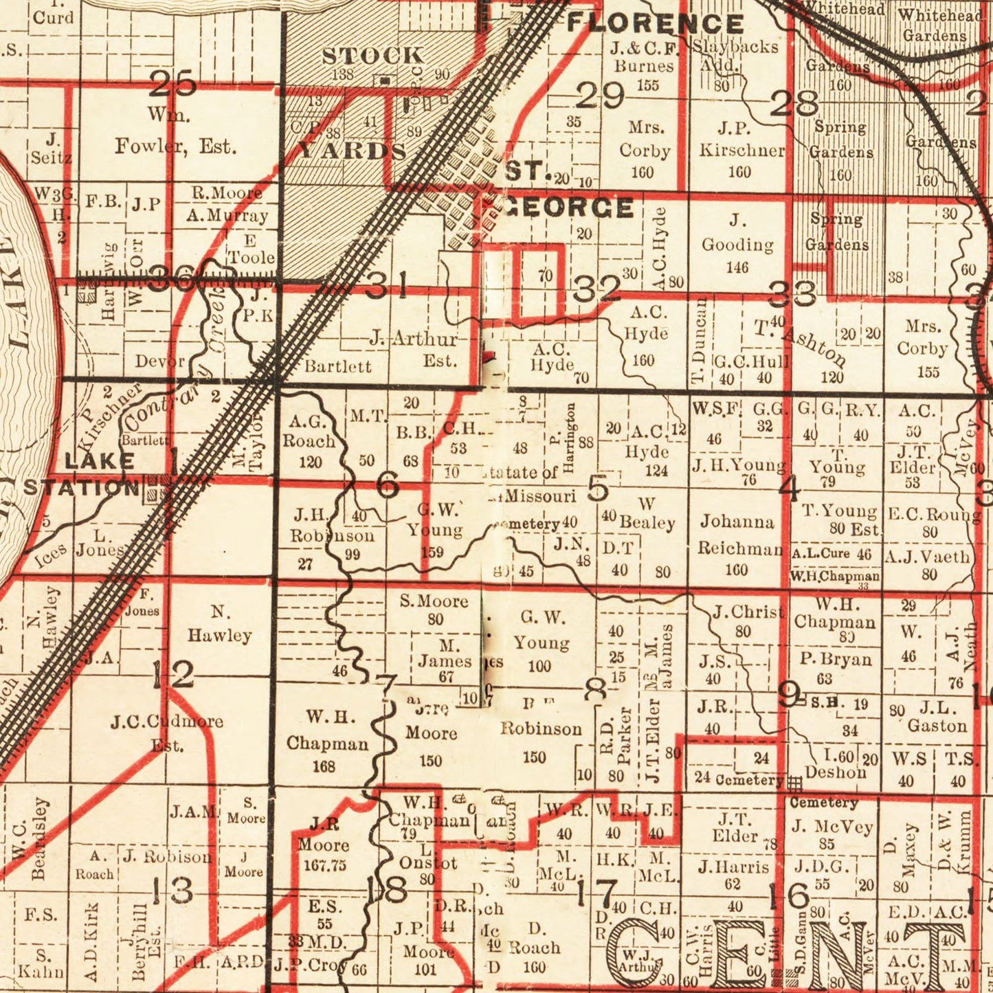 Vintage Map of Buchanan County, Iowa 1895 Wall Art