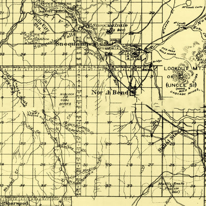Vintage Map of King County, Washington, 1894