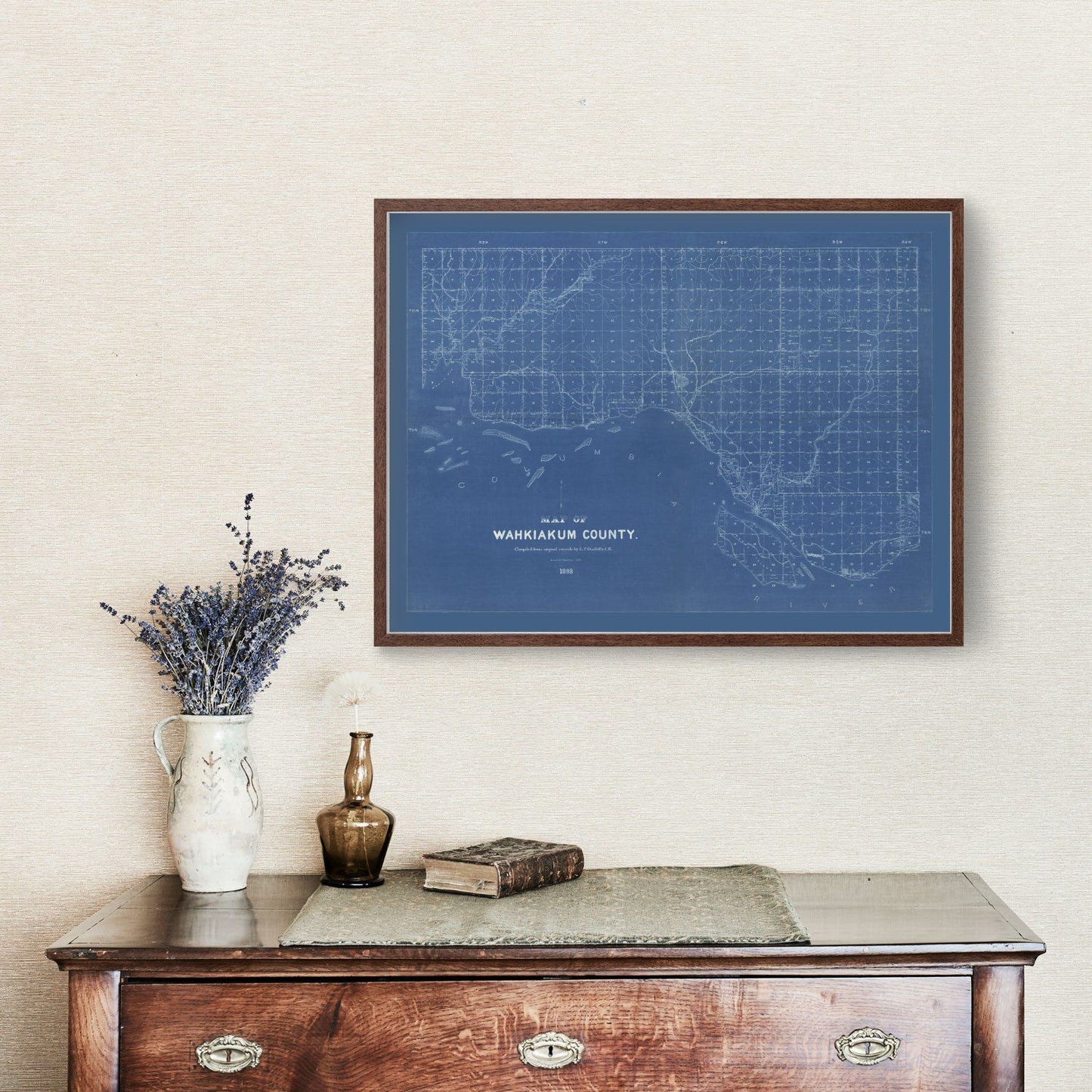 Vintage Map of Wahkiakum County, Washington, 1898