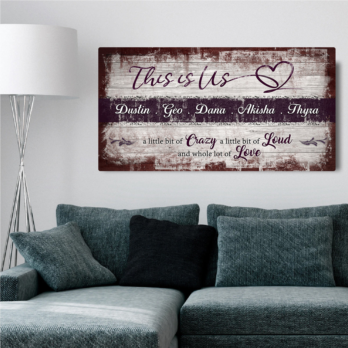This Is Us Family Canvas Wall Art Sign