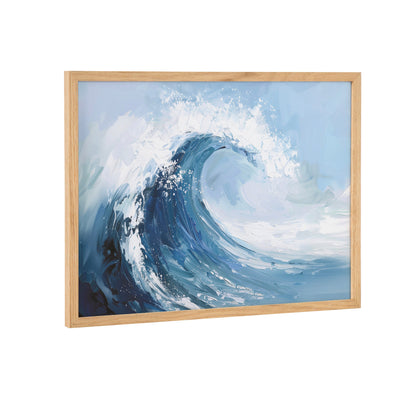Abstract Painterly Coastal Ocean Wave Framed Print