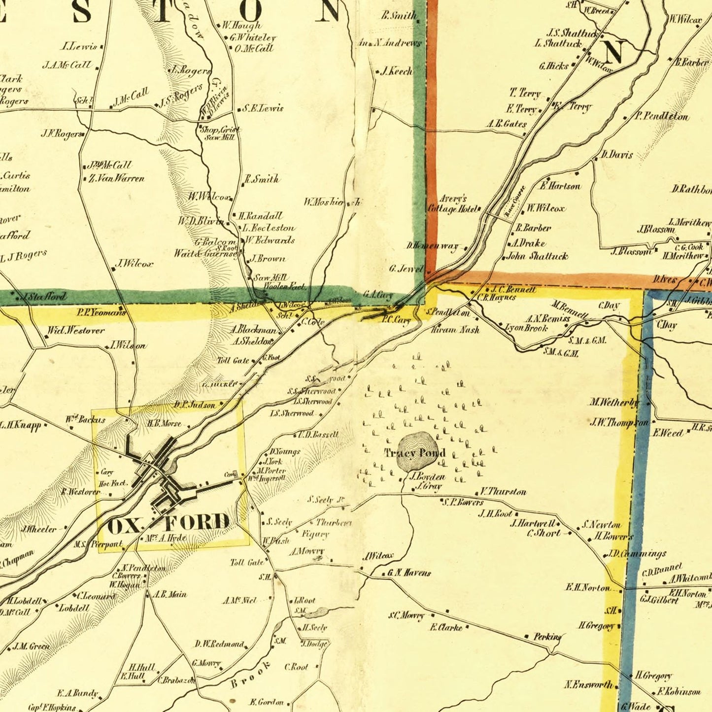 Vintage Map of Chenango County, New York, 1855