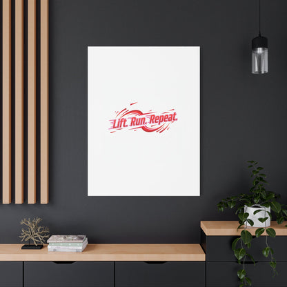 Lift Run Repeat Gym Motivation Canvas Wall Art