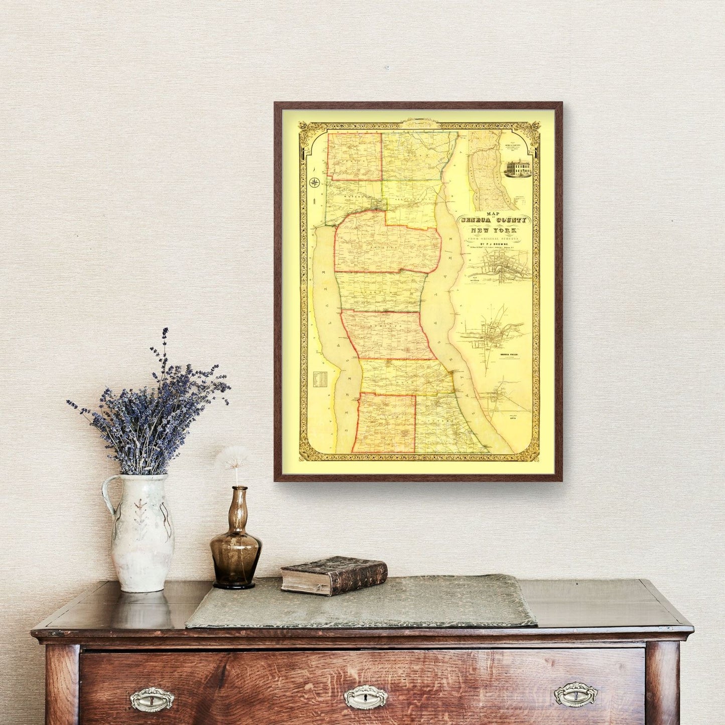 Vintage Map of Seneca County, New York, 1858 II