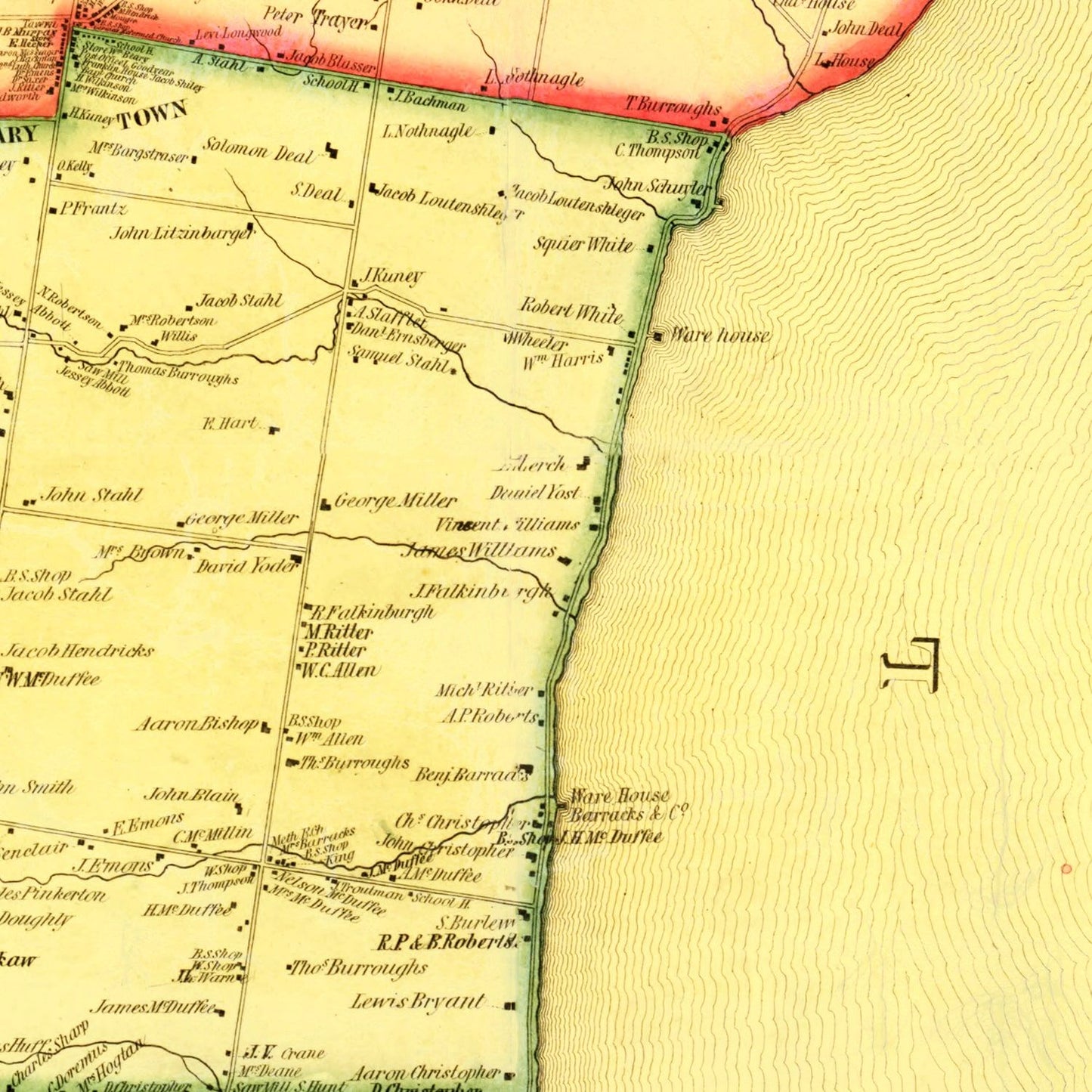 Vintage Map of Seneca County, New York, 1858 II