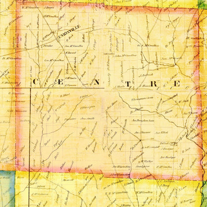Vintage Map of Butler County, Pennsylvania, 1858