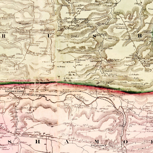 Vintage Map of Northumberland County, Pennsylvania, 1858